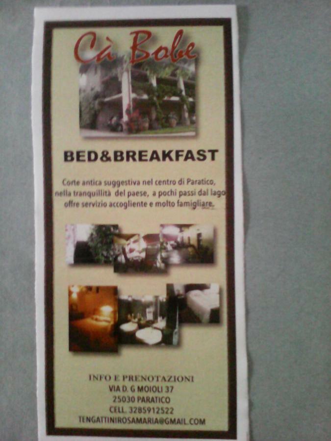 Ca Bobe Bed & Breakfast Paratico Exterior photo